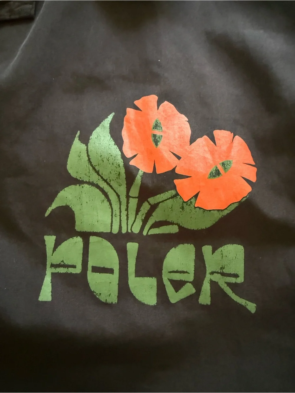 Poler Stuff Sprouts Floral Coaches Jacket Black Windbreaker Spring Snowboard L